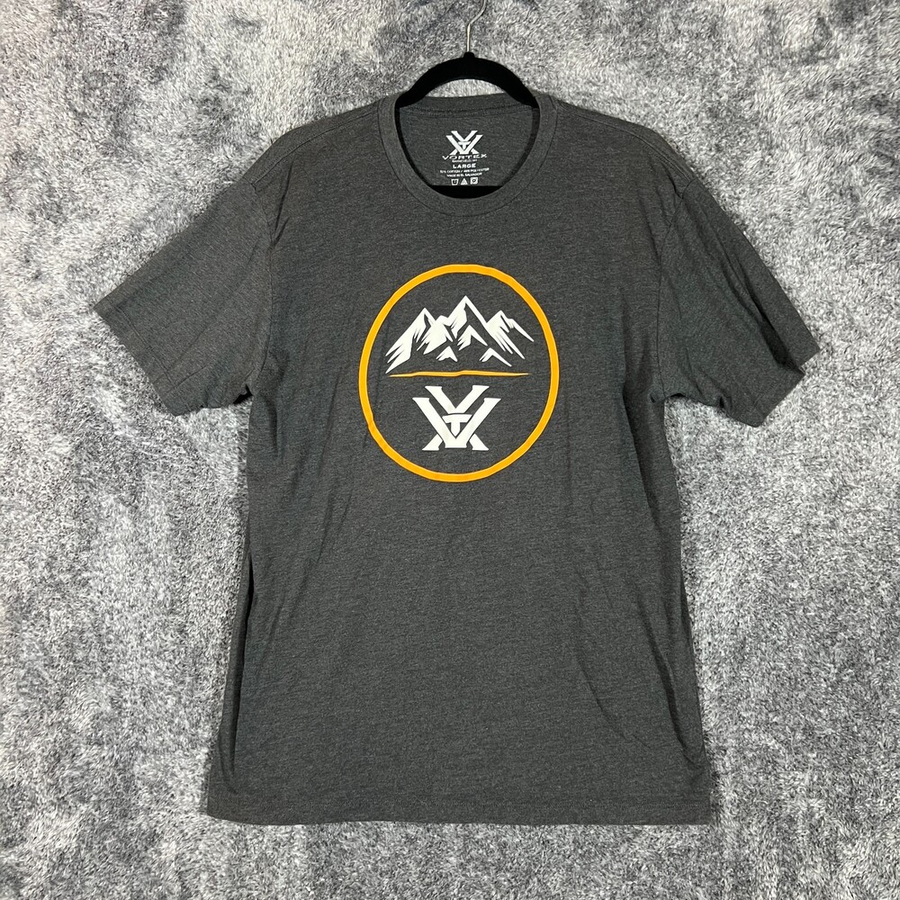 Vortex Optics Shirt Mens Large Gray Black Graphic Mountain Outdoors Casual Tee